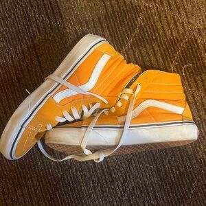 Orange laceup vans